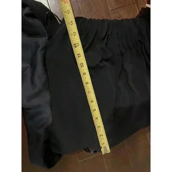 Mac Duggal Foldover Off the Shoulder Slit Gown 2 Maxi Dress Navy Trumpet Ruched - Picture 7 of 8